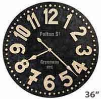 Fulton St Rustic Wall Clock