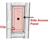 how to remove a Grandfather Clock access panel